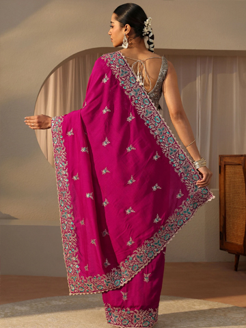 Maroon Silk Straight Fit Kurta Set