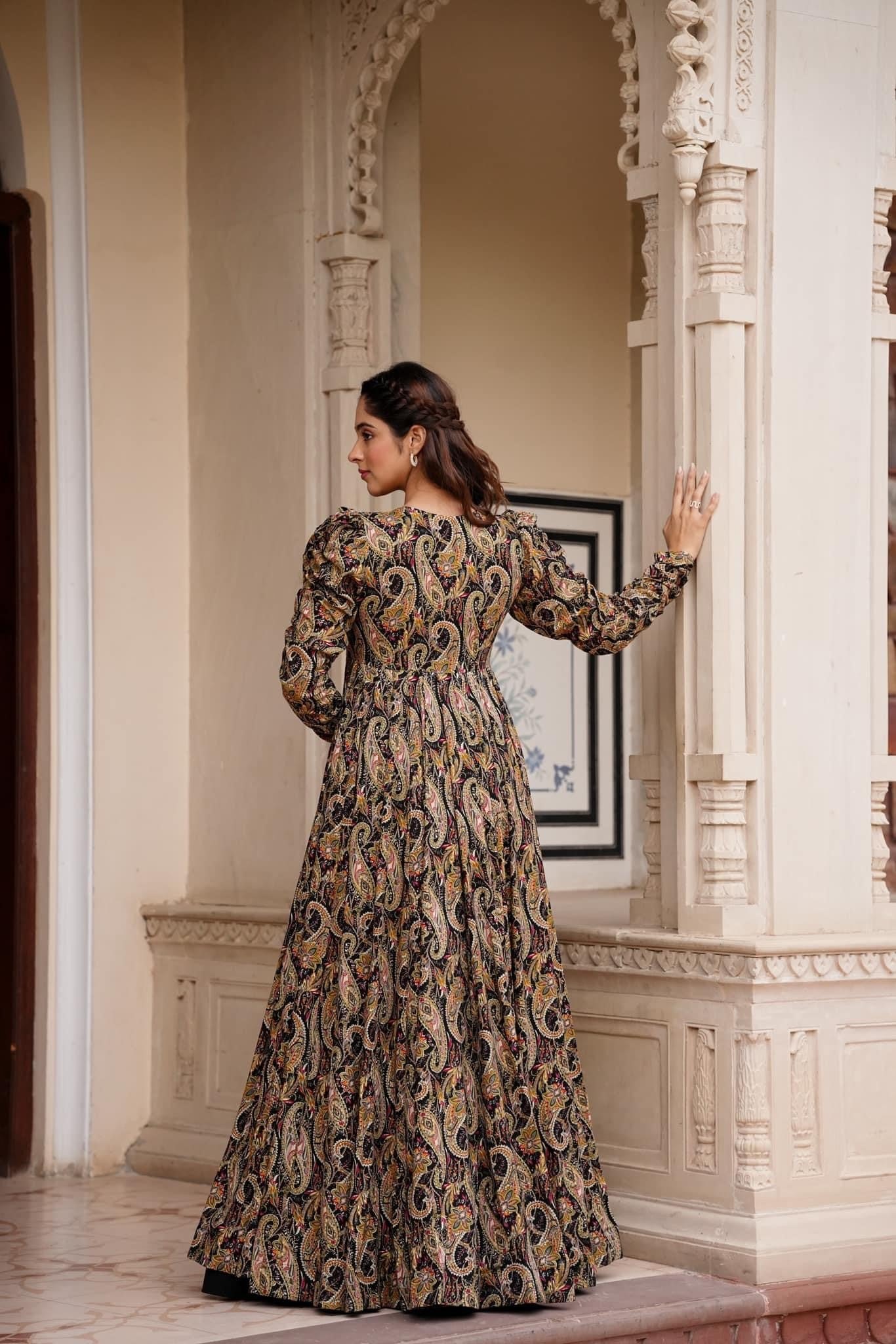 Women Floral Embroidered Ethnic Dress